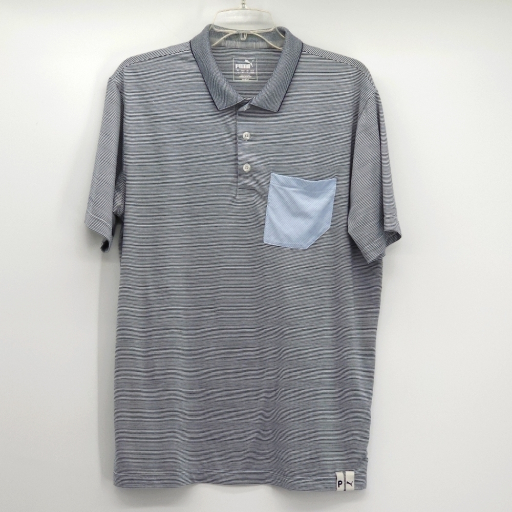 Puma Stripe Model Cotton Golf Polo Mens Size Medium